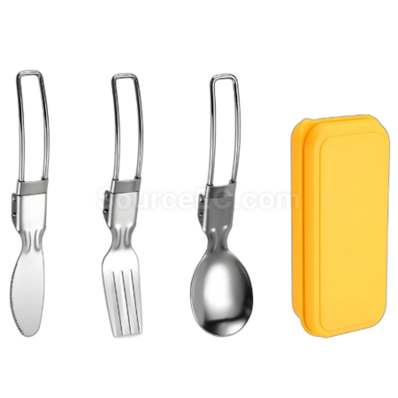 Customization 304 stainless steel folding tableware set Promotional Products