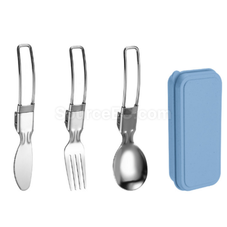 Customization 304 stainless steel folding tableware set Promotional Products