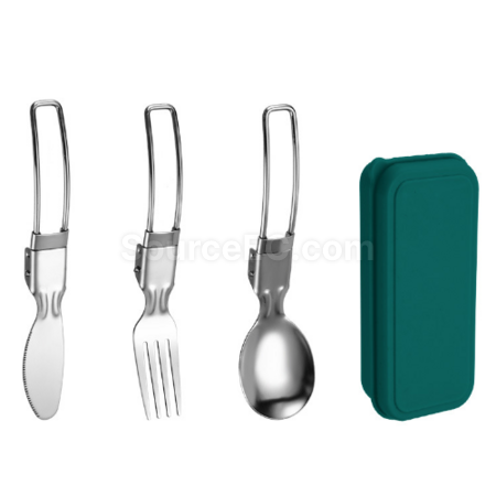 Customization 304 stainless steel folding tableware set Promotional Products