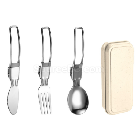Customization 304 stainless steel folding tableware set Promotional Products