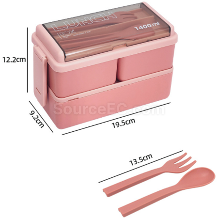Customization Double-layer lunch box (with tableware) Promotional Products