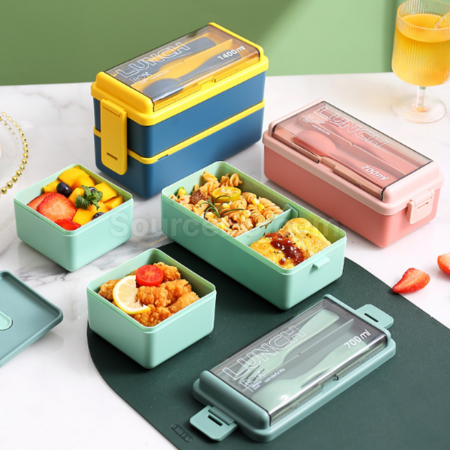 Customization Double-layer lunch box (with tableware) Promotional Products