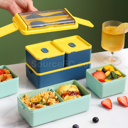 Customization Double-layer lunch box (with tableware) Promotional Products