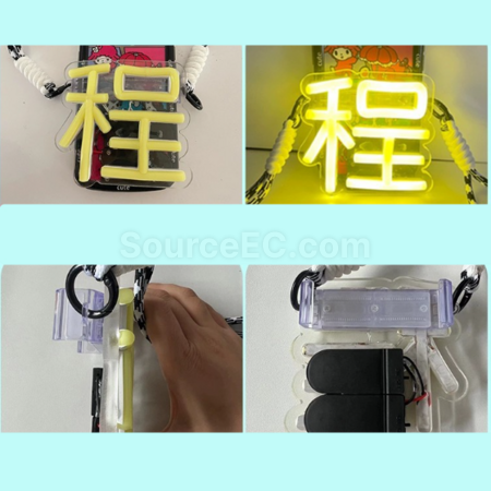 Customization Phone back clip strap LED support light board Promotional Products