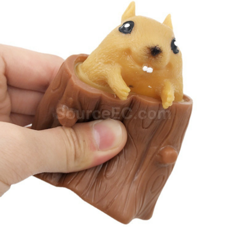 Customization Squirrel Cup Stress-Relief Squishy and Stretchable Toy Promotional Products