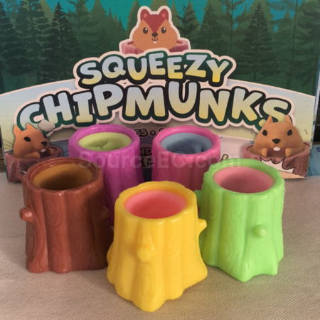 Customization Squirrel Cup Stress-Relief Squishy and Stretchable Toy Promotional Products