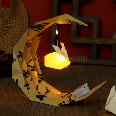 Customization Mid-Autumn Festival Moon Boat DIY Lantern Promotional Products