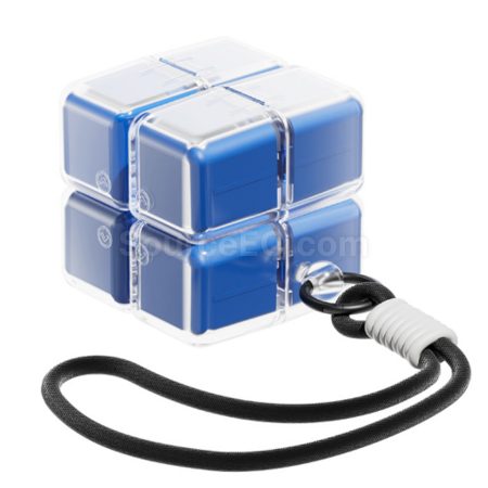 Customization Rubik's Cube Medicine Box with Lanyard Promotional Products