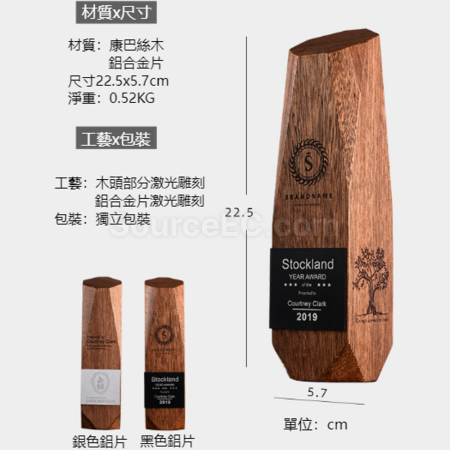 Customization Solid wood trophy Promotional Products
