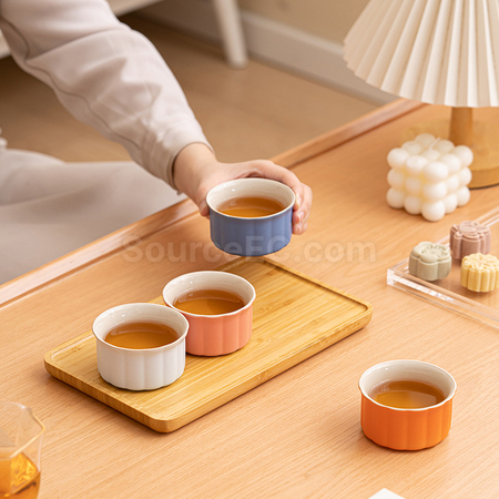 Customization Mooncake-shaped Tea Cup Set Promotional Products