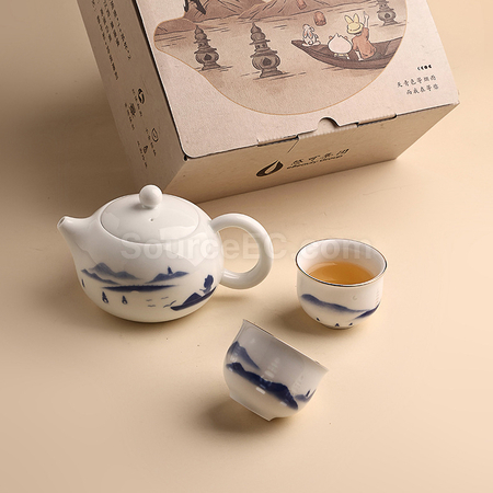 Customization Light-transmitting Ceramic Mug Gift Set Promotional Products