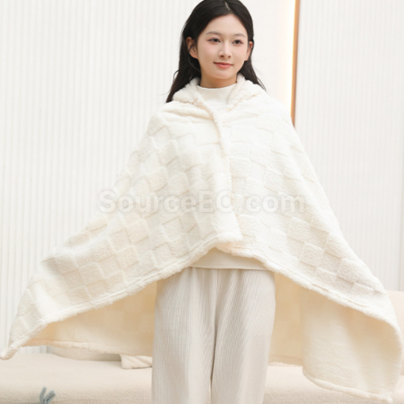 Customization Snap-button shawl hooded blanket Promotional Products