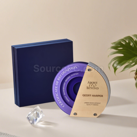 Customization Solid Wood Acrylic Trophy Promotional Products