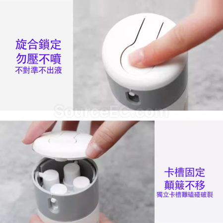Customization Four-In-One Travel-Sized Rotating Water And Lotion Dispenser Promotional Products