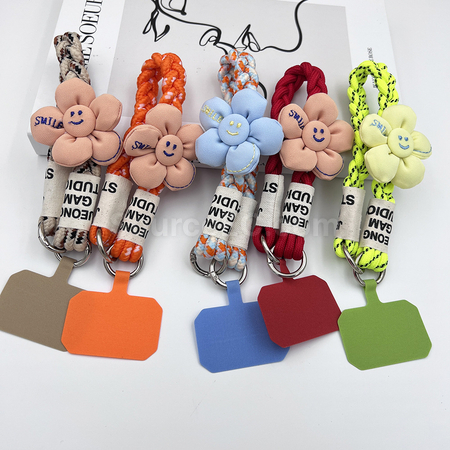 Customization Flower Contrasting Color Mobile Phone Lanyard Promotional Products
