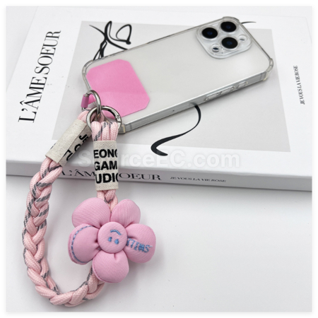 Customization Flower Contrasting Color Mobile Phone Lanyard Promotional Products