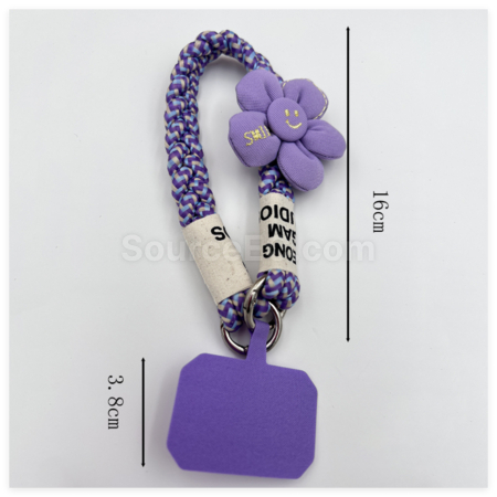 Customization Flower Contrasting Color Mobile Phone Lanyard Promotional Products