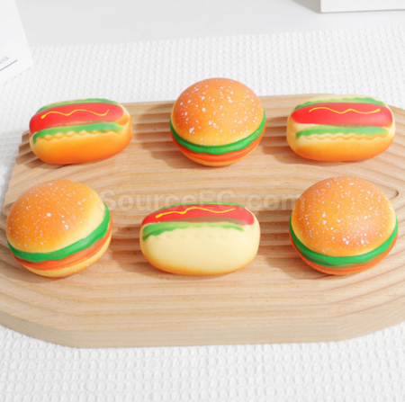 Customization Hamburger and hot dog squeeze toys for stress relief Promotional Products