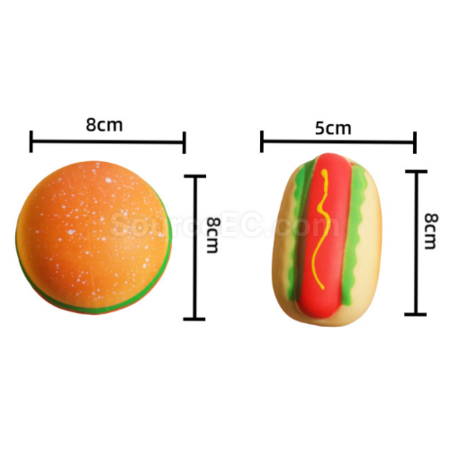 Customization Hamburger and hot dog squeeze toys for stress relief Promotional Products