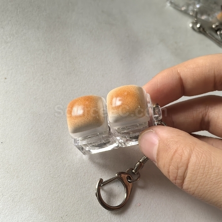 Customization Caramel Bread Fingertip Decompression Button Promotional Products
