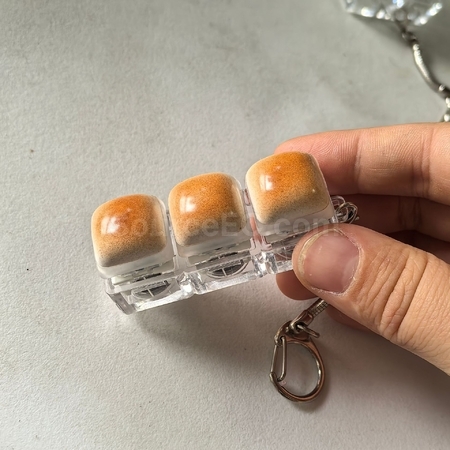 Customization Caramel Bread Fingertip Decompression Button Promotional Products
