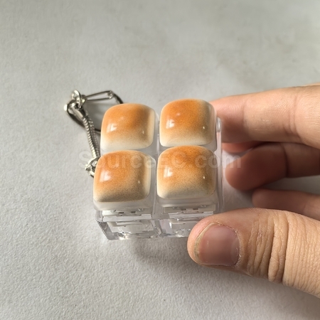 Customization Caramel Bread Fingertip Decompression Button Promotional Products