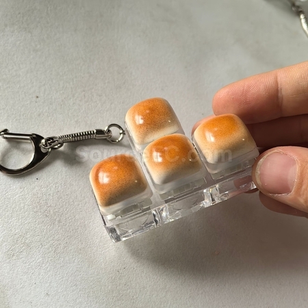 Customization Caramel Bread Fingertip Decompression Button Promotional Products