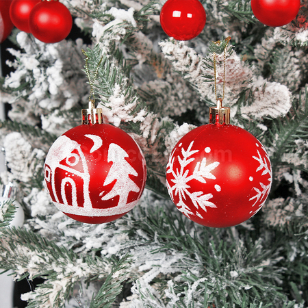 Customization Christmas Electroplated Plastic Decorative Balls Promotional Products