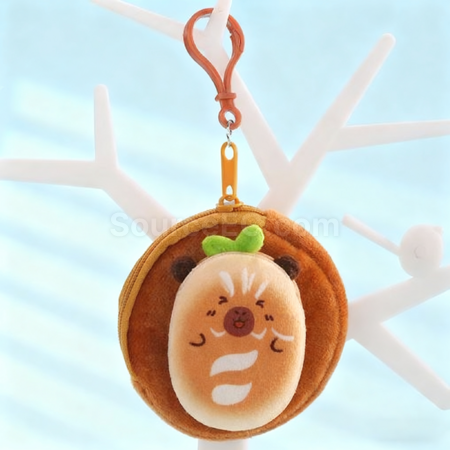 Customization Plush hamburger coin purse pendant keychain Promotional Products