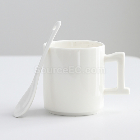 Customization Numbers handle ceramic cup Promotional Products
