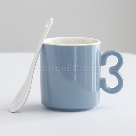 Customization Numbers handle ceramic cup Promotional Products