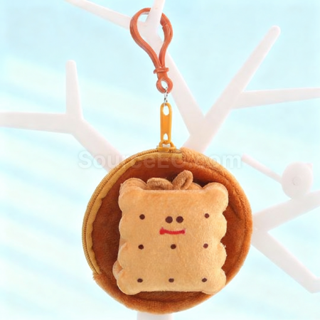 Customization Plush hamburger coin purse pendant keychain Promotional Products