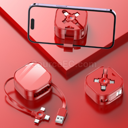 Customization Retractable storage stand three-in-one data cable Promotional Products