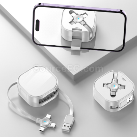Customization Retractable storage stand three-in-one data cable Promotional Products