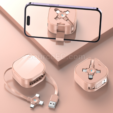 Customization Retractable storage stand three-in-one data cable Promotional Products