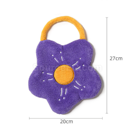 Customization Coral fleece embroidered flower-shaped towel Promotional Products
