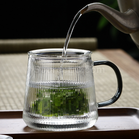 Customization Glass tea cup with tea and water separation function for making tea Promotional Products