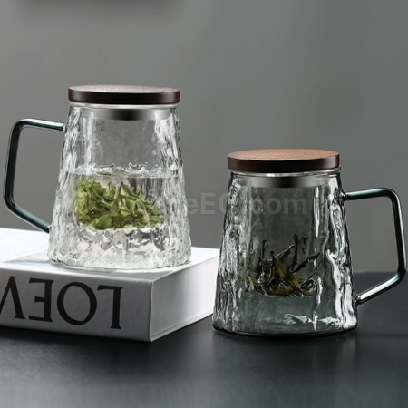 Customization Glass tea cup with separate tea and water compartments for brewing Promotional Products
