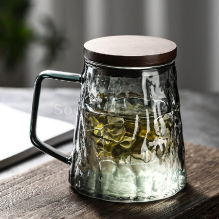 Customization Glass tea cup with separate tea and water compartments for brewing Promotional Products
