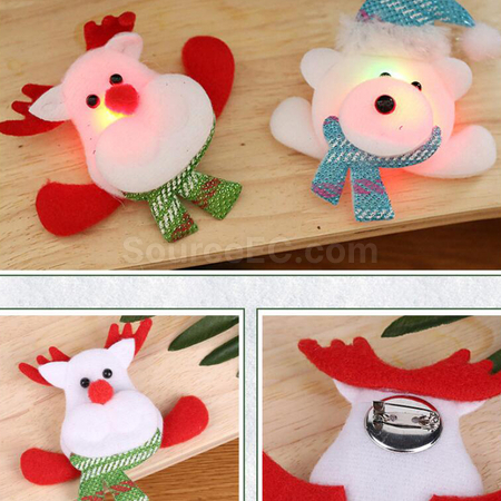 Customization LED Christmas Badge Promotional Products