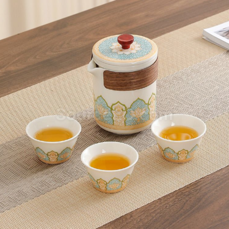 Customization Portable Travel Ceramic Tea Set Promotional Products