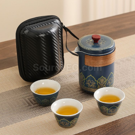 Customization Portable Travel Ceramic Tea Set Promotional Products