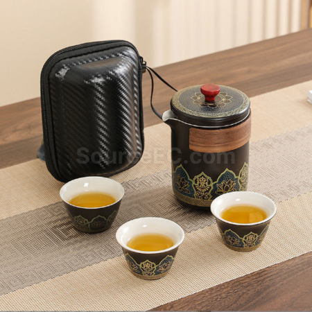 Customization Portable Travel Ceramic Tea Set Promotional Products