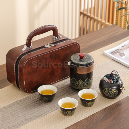 Customization Portable Travel Ceramic Tea Set Promotional Products