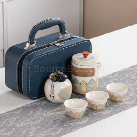 Customization Portable Travel Ceramic Tea Set Promotional Products