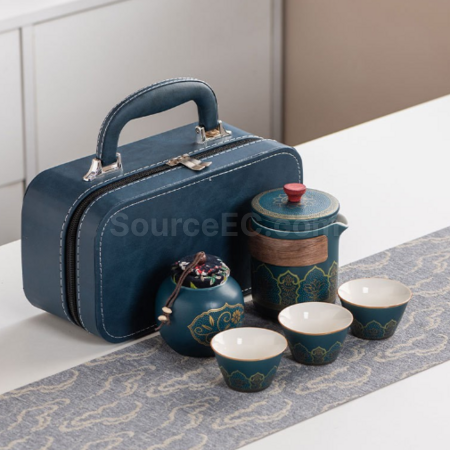 Customization Portable Travel Ceramic Tea Set Promotional Products