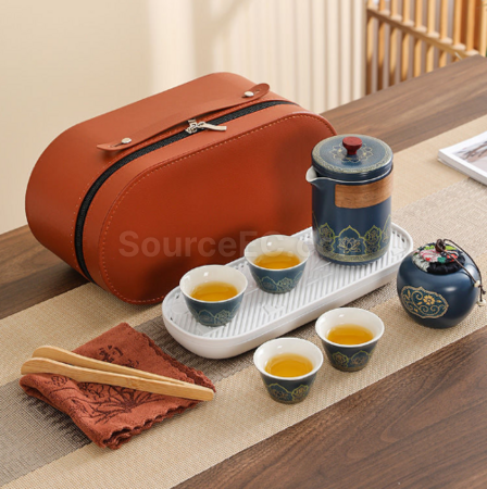 Customization Portable Travel Ceramic Tea Set Promotional Products