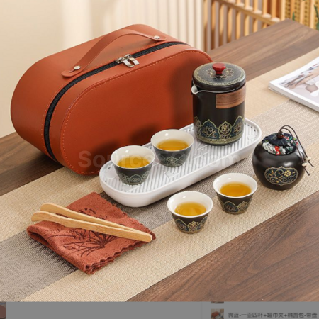 Customization Portable Travel Ceramic Tea Set Promotional Products