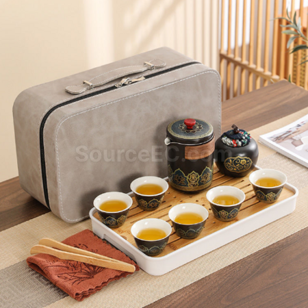 Customization Portable Travel Ceramic Tea Set Promotional Products
