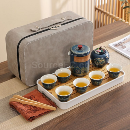 Customization Portable Travel Ceramic Tea Set Promotional Products